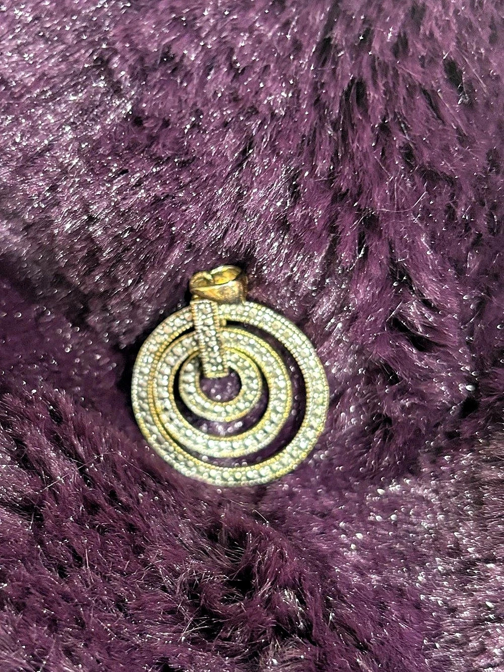 Gold-Tone Circular Pendant Necklace